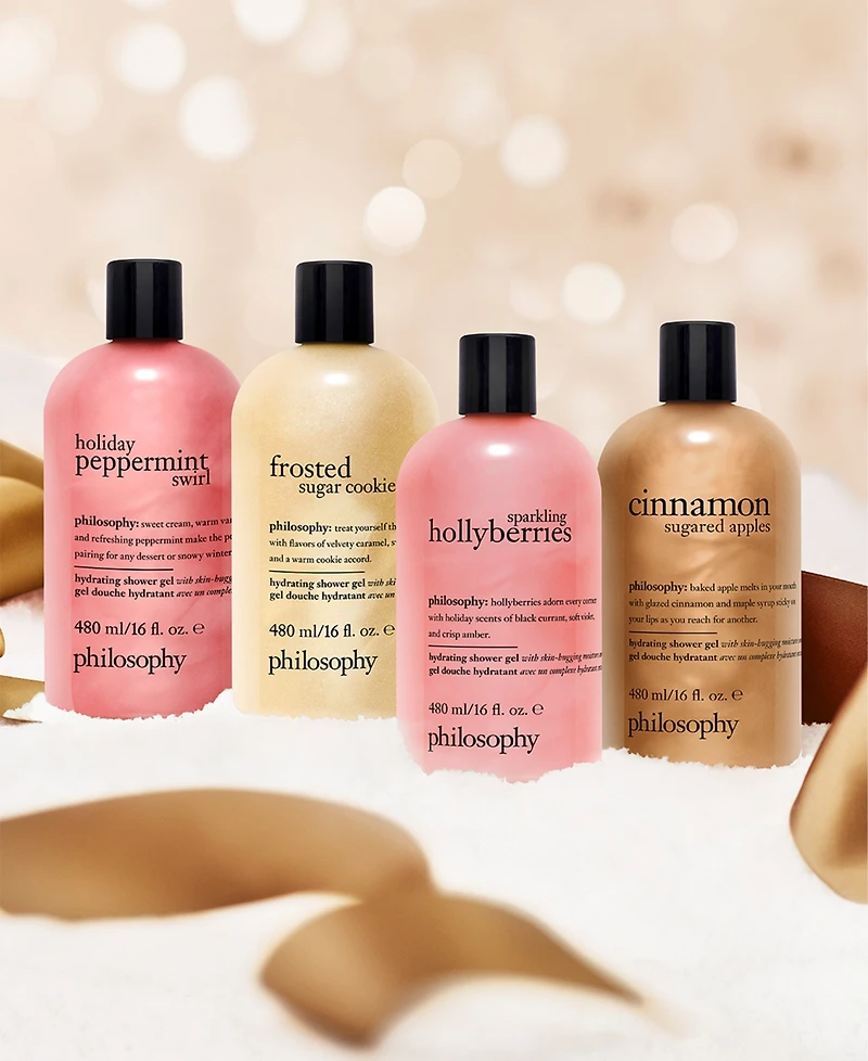 philosophy Holiday Peppermint Swirl Hydrating Shower Gel, 16 oz.