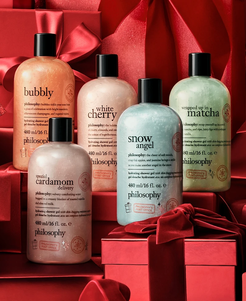 philosophy White Cherry Hydrating Shower Gel, Bubble Bath, & Shampoo, 16 oz.