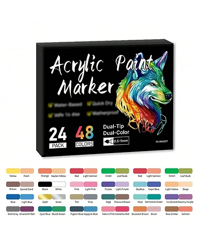 Htutwoo Colors Markers Double Headed School Back-To-School Season For Coloring Books For Students And Adults Halloween Christmas Gifts