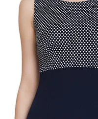Ny Collection Women's Scoop Neck 3/4 Sleeve Dress