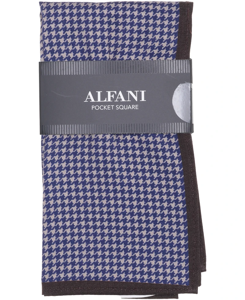 Alfani Men's Scotto Houndstooth Pocket Square, Macy's Exclusive