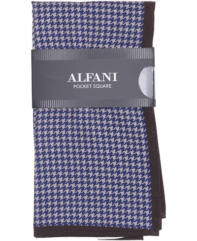 Alfani Men's Scotto Houndstooth Pocket Square, Macy's Exclusive