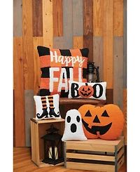 Ghost Shaped Halloween Hooked Small/Petite Accent Pillow, 8" x 10"