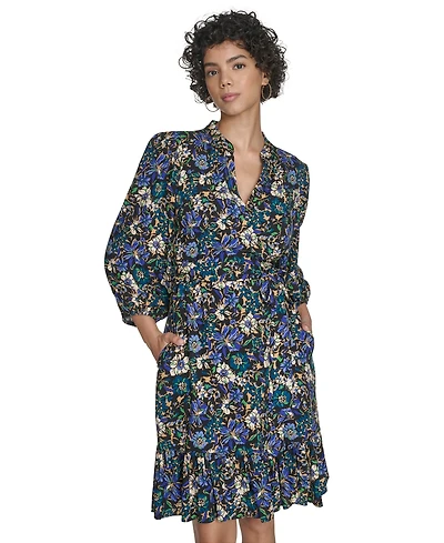 Jessica Howard Women's Balloon Sleeve Sash Dress