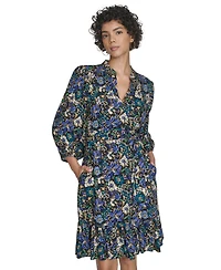 Jessica Howard Women's Balloon Sleeve Sash Dress