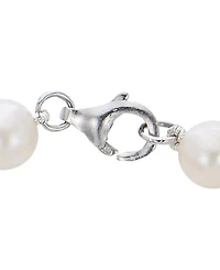 Macy's Cultured Freshwater Pearl (7-8mm) with Brilliance Beads Bracelet in Sterling Silver