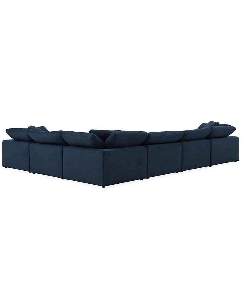 Furniture Fog 6-Pc. Fabric Chaise Sectional Sofa Set