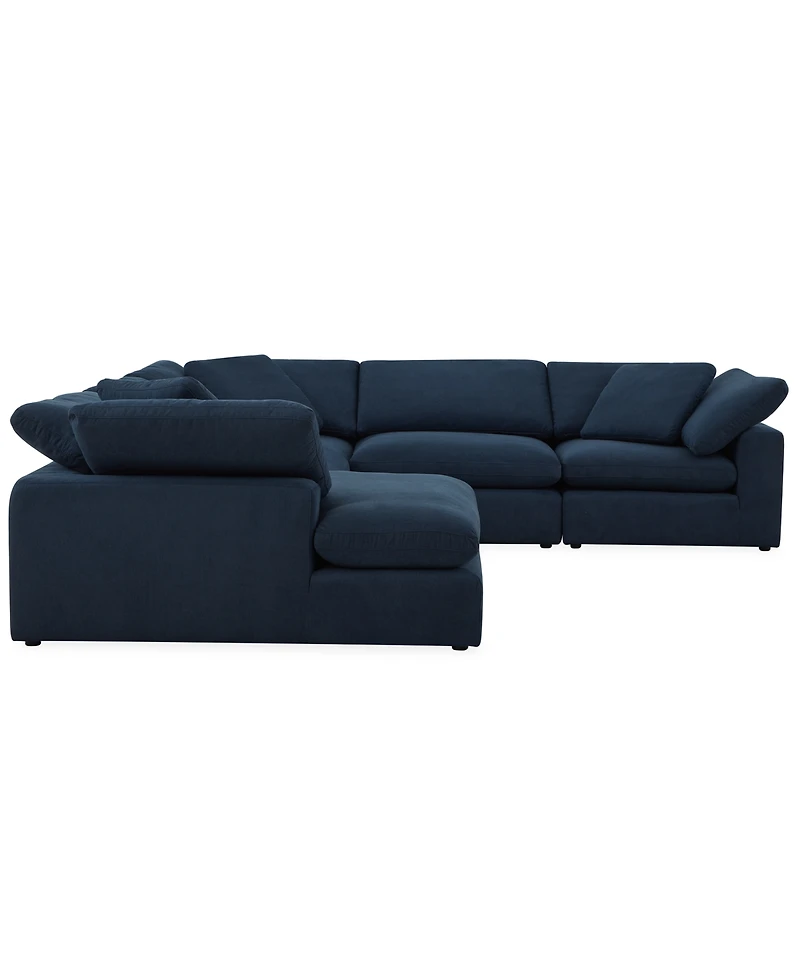 Furniture Fog 5-Pc. Fabric Chaise L-Sectional Sofa Set