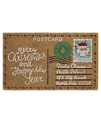 Vcny Home Holiday Postcard Outdoor Coir Doormat, 18" x 30"