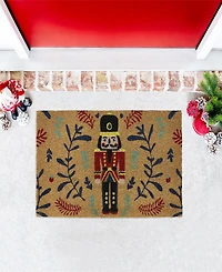 Vcny Home Nutcracker Holiday Outdoor Coir Doormat, 18" x 30"