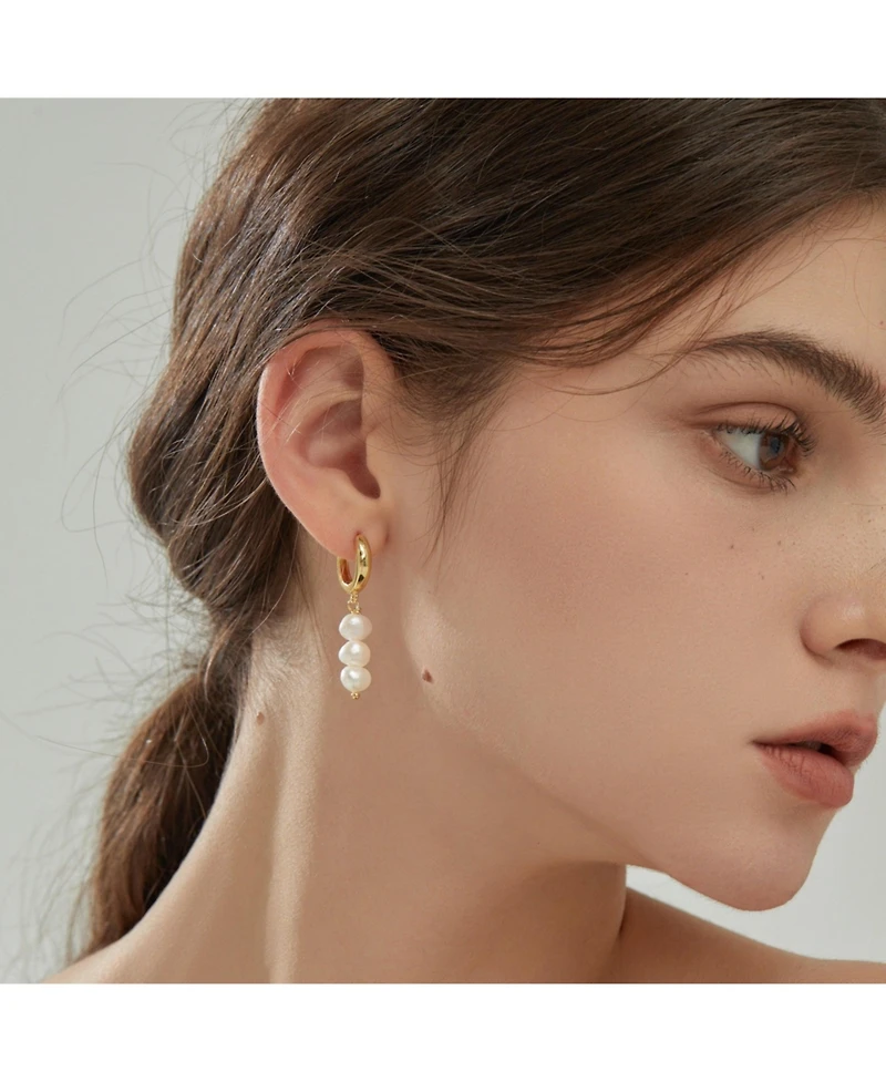 Joey Baby Freshwater Pearl Bridal Silver Earring