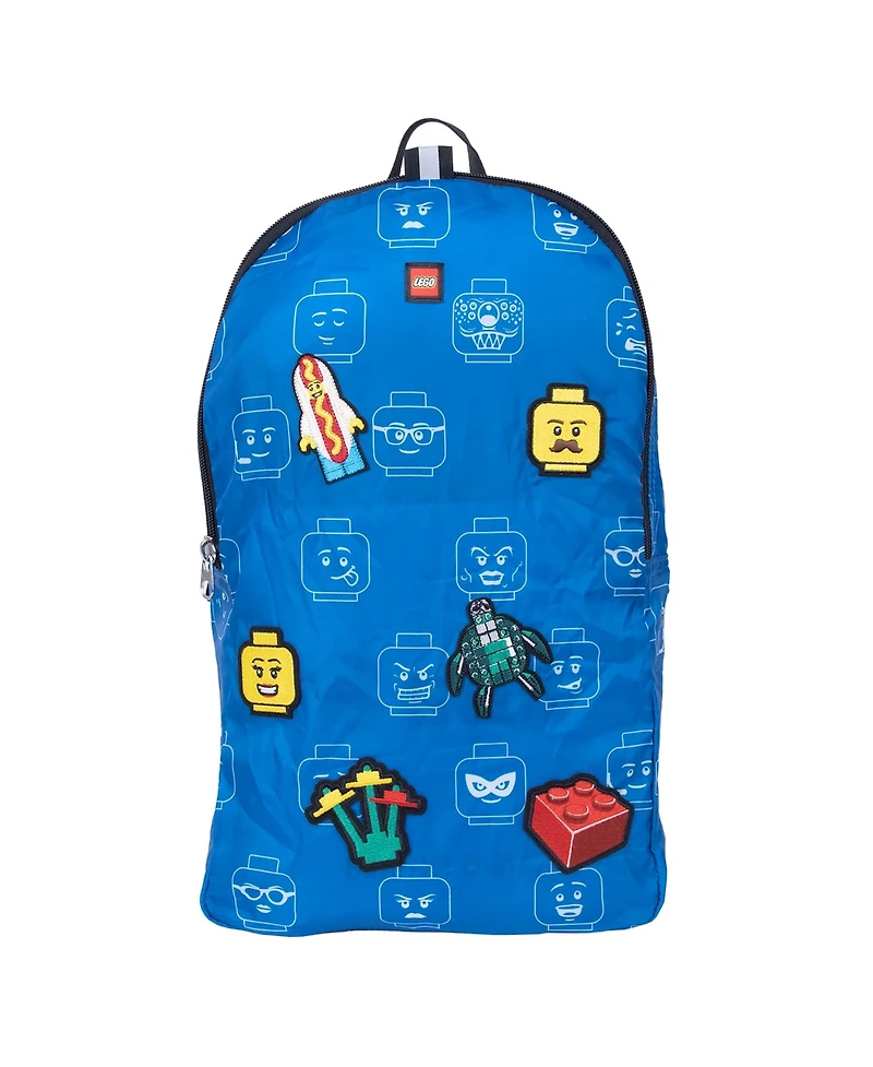 Lego Minifigure Packable Backpack W/ 6 Patches