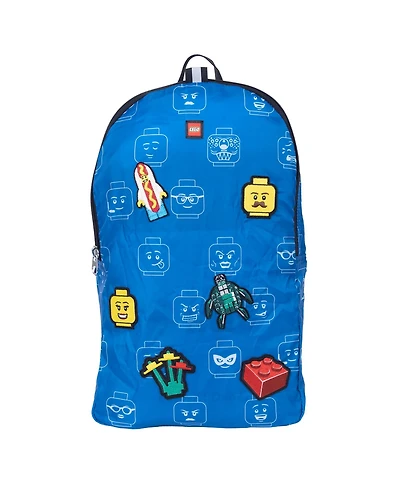 Lego Minifigure Packable Backpack W/ 6 Patches
