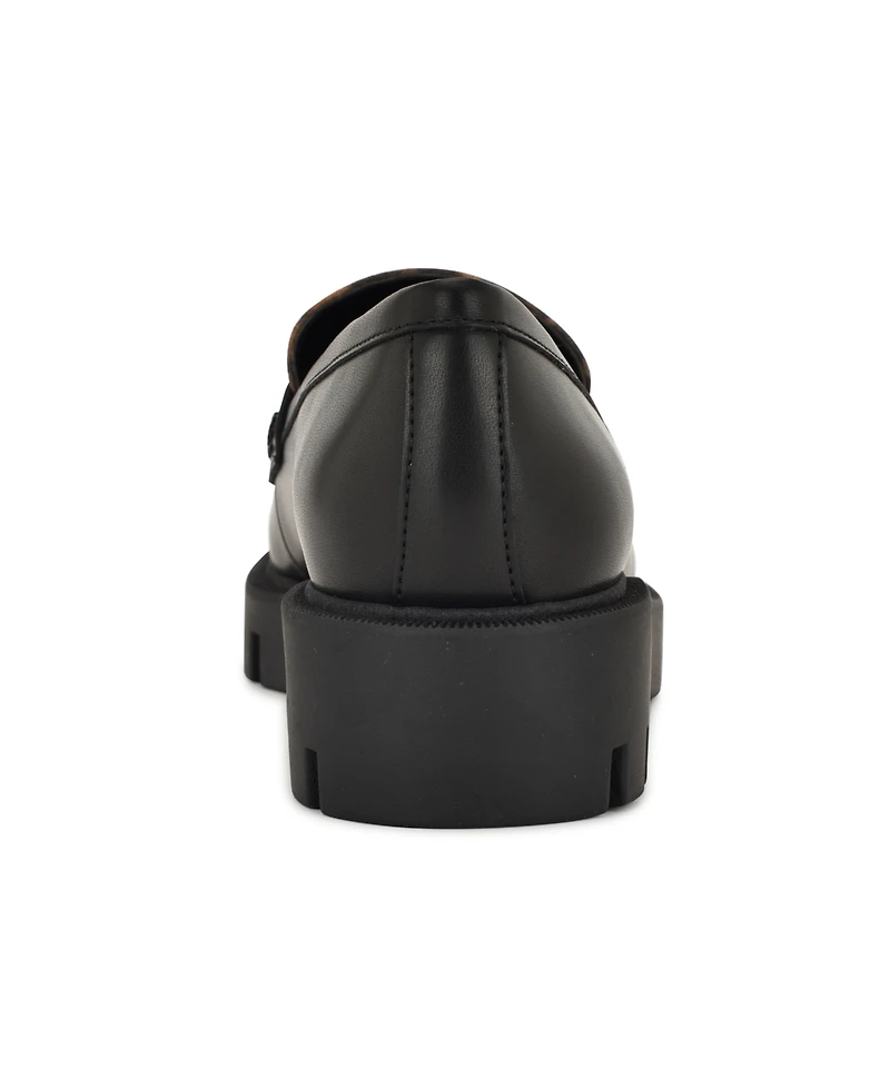 Nine West Womens Marela Tassel Lug Sole Loafers