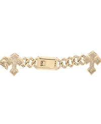 Macy's Men's Cross Diamond Bracelet (4 ct. t.w.) in 10K Yellow Gold
