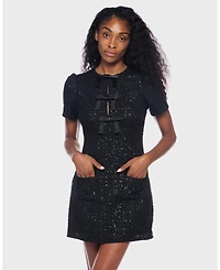 Alex & Sophia Women's Short Sleeve Crew Neck Dress