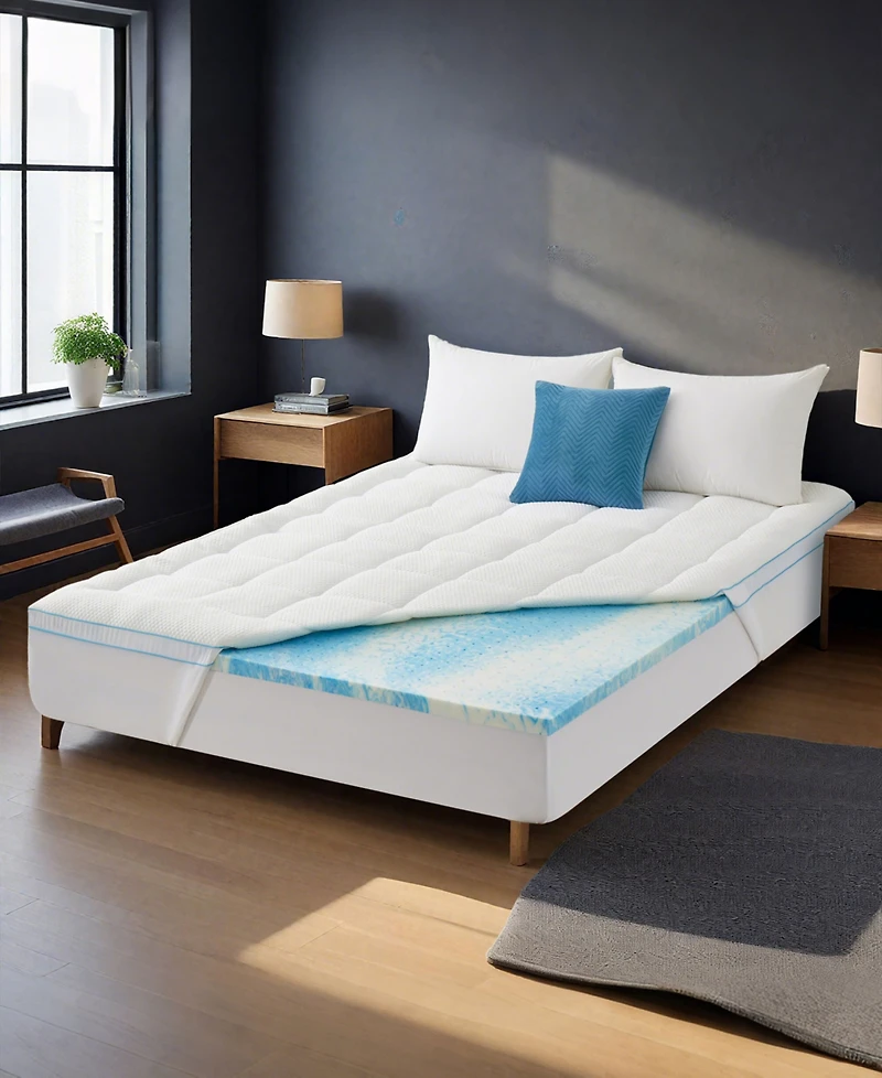 Unikome 3" Ultra Soft Memory Foam Quilted Down Alternative Mattress Pad, Queen