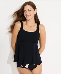 Lands' End Women's Dd-Cup Adjustable Scoop Neck Flutter Tankini Top