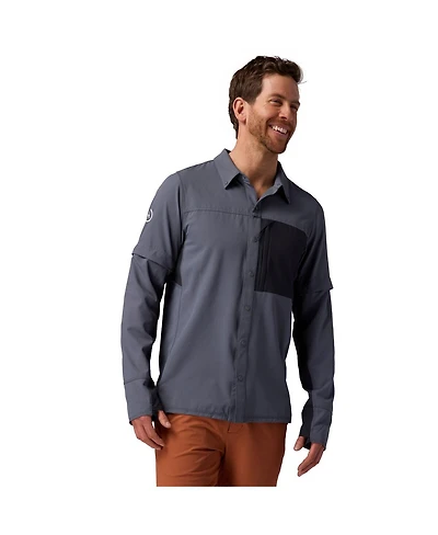 Backcountry Men's Tahoe Woven Convertible Snap-Up Shirt Performance Shirts Long Sleeve
