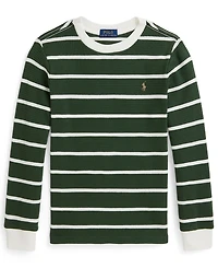 Polo Ralph Lauren Toddler and Little Boys Striped Waffle Cotton Long-Sleeve Tee