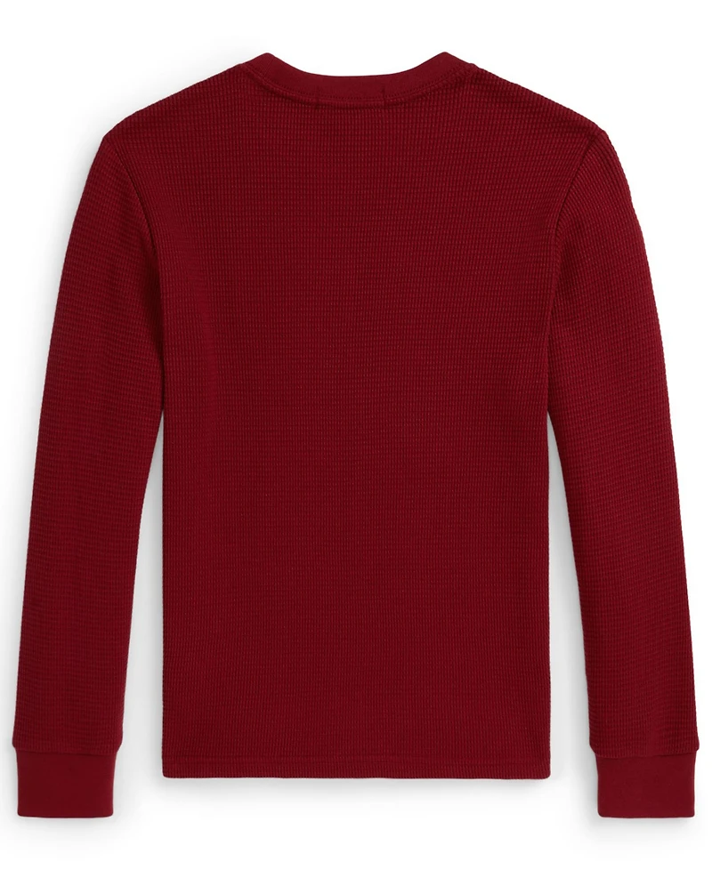 Polo Ralph Lauren Big Boys Waffle-Knit Cotton Long-Sleeve Tee