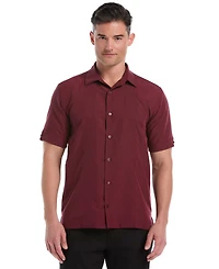 Cubavera Men's Tonal Argyle Embroidery Short Sleeves Shirt