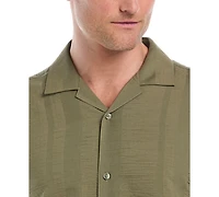 Cubavera Men's Big & Tall Seersucker Stripe Short Sleeves Shirt