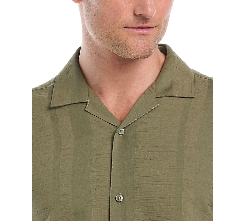 Cubavera Men's Seersucker Stripe Short Sleeves Shirt