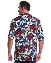 Cubavera Men's Big & Tall Short Sleeves Floral Print Shirt