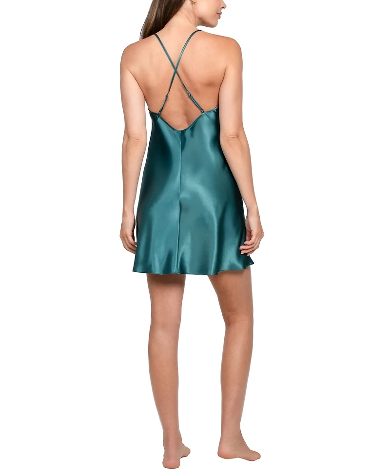 Linea Donatella Women's 2-Piece Estrella Sleeveless Chemise and Wrapper Set
