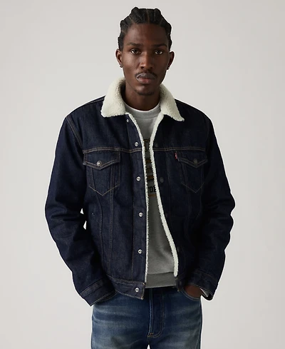 Levi's Men's Regular Fit Sherpa Denim Trucker Jacket