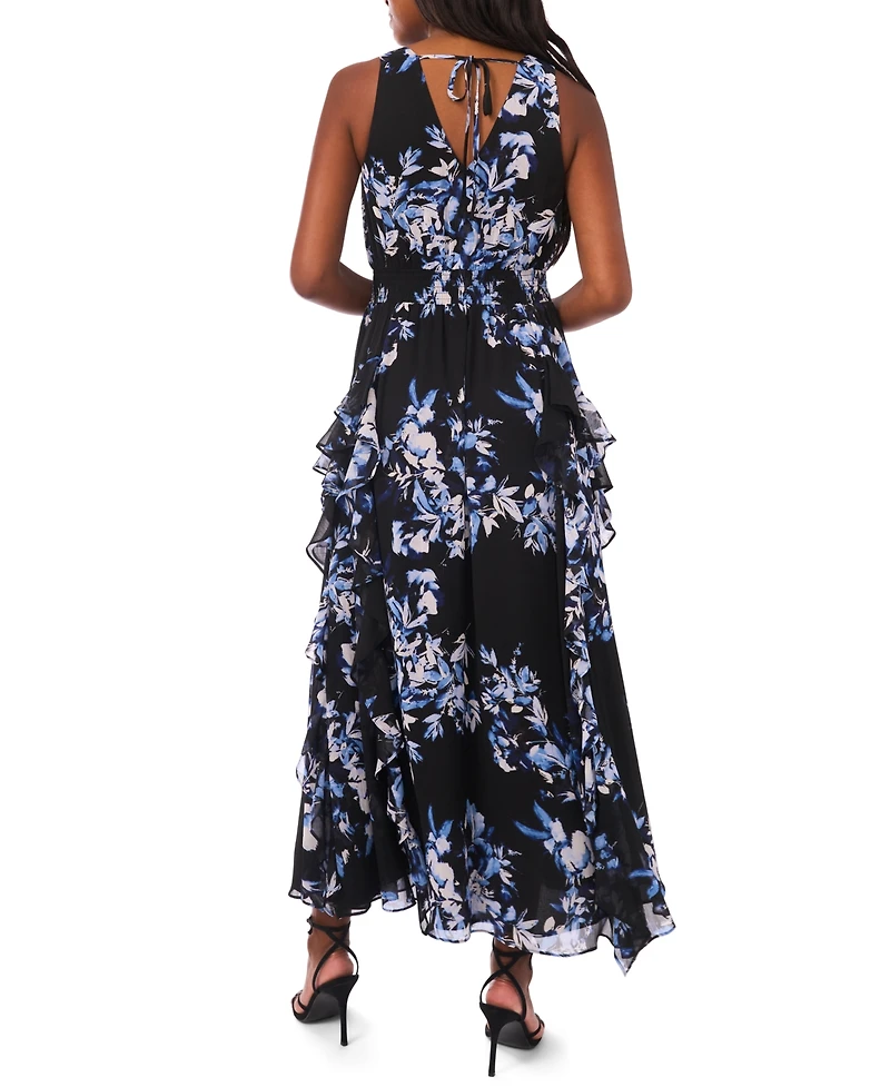 1.state Women's Printed Sleeveless Maxi Dress
