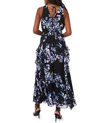 1.state Women's Printed Sleeveless Maxi Dress