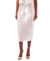 1.state Women's Sequin Embellished Midi Skirt