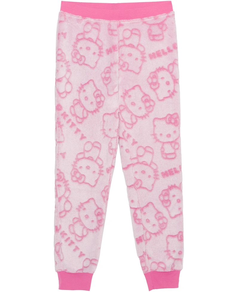 Hello Kitty Girls 7-14 Debossed Plush Jogger Pants