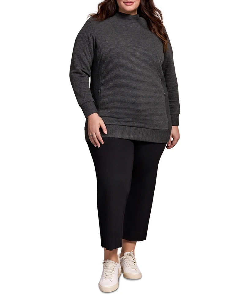 Tribal Plus Long-Sleeve Knit Tunic Sweater