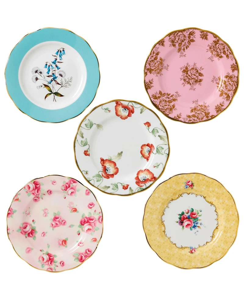 Royal Albert 100 Years 1950-1990 5-Piece Plate Set