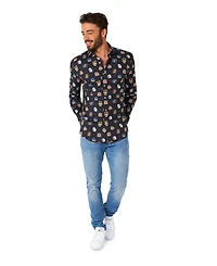 OppoSuits Men's Super Mario Bad Guys Shirt - Nintendo Outfit Including 1 Button-Up Black Long sleeve