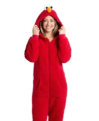 OppoSuits Men's Official Elmo Union Suit - Sesame Street Body for Adults Red