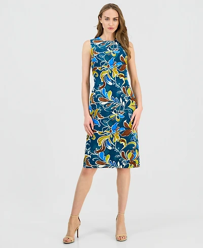 Anne Klein Women's Printed Sleeveless Sheath Dress