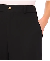 CeCe Women's Cropped Straight Leg Tailored Pants