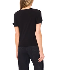 CeCe Women's Short Sleeve Knit Top