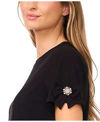 CeCe Women's Short Sleeve Knit Top