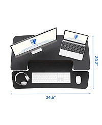 FlexiSpot M7 Series 35"W Manual Adjustable Standing Desk Converter, Black