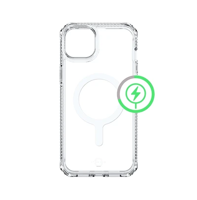 ITSkins Hybrid_R Clear MagSafe Case for Apple iPhone 15 Plus / iPhone 14 Plus