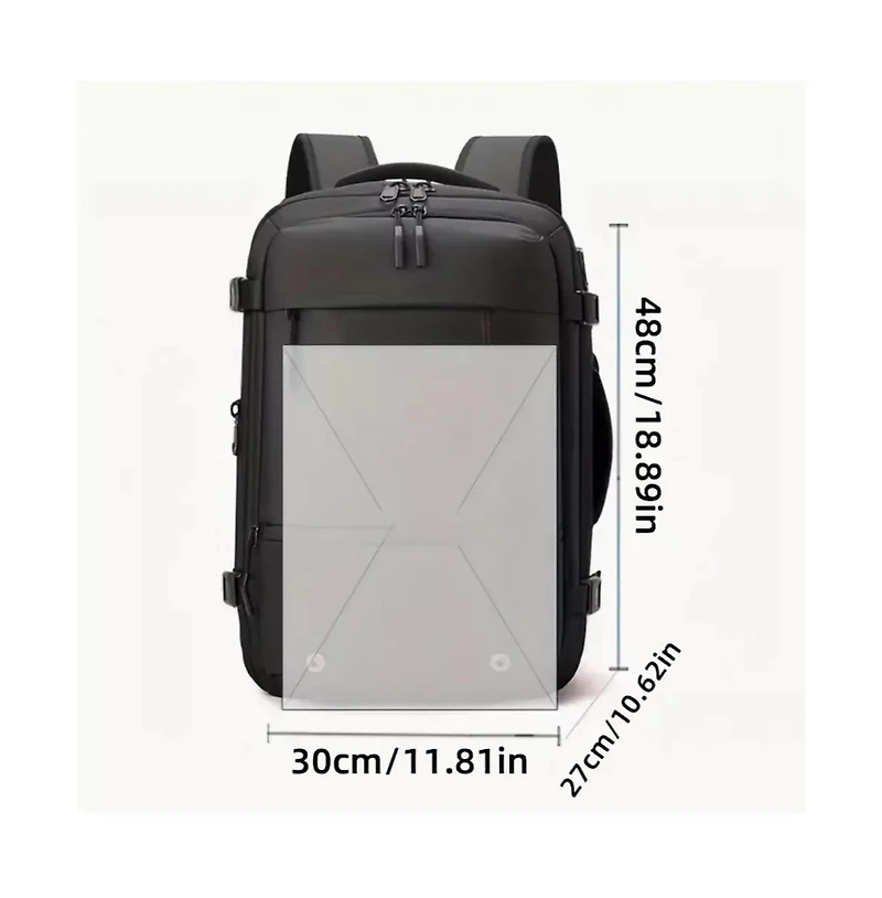 Lightweight Durable Polyester Travel Backpack - Compact Daypack with Adjustable Shoulder Straps,Vacation & Outdoor Trips - Black Backpack