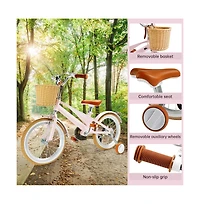 Artudatech 16-Inch Kids Bike for Ages 5-9 with Lightweight Magnesium Frame, Training Wheels & Dual Brakes for Safe Riding