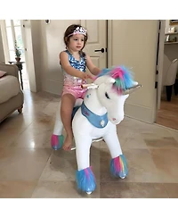 PonyCycle Model Y Rainbow Unicorn Rideable Toy for Age 4