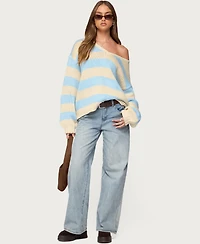 Edikted Women's Tracie Striped Oversized Sweater