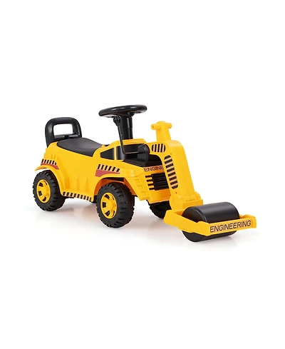 Toddler Ride on Car with Adjustable Roller and Under-Seat Storage